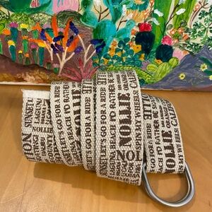 Nollie Canvas California Skater I'd Rather be Skating Belt, Size Med/Large